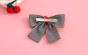 Loving Heart Checks Bow Hair Clip