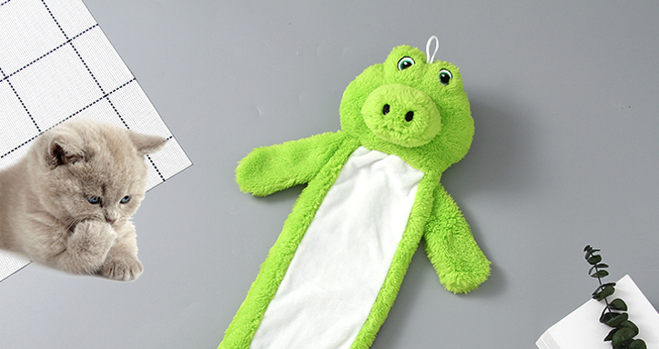 Squeaker Pat Toy for Pets (Gekonni)(Green//White)