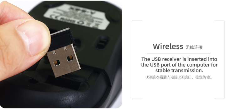 2.4G Simple Office Wireless Mouse(Silver)-AM8130-H02