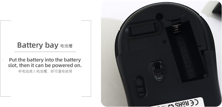 2.4G Simple Office Wireless Mouse(Black)-AM8130-H01