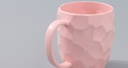 Water Cube Toothbrush Mug (Pink/White)