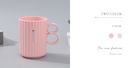 "8" Shaped Handle Toothbrush Mug (Pink/White)