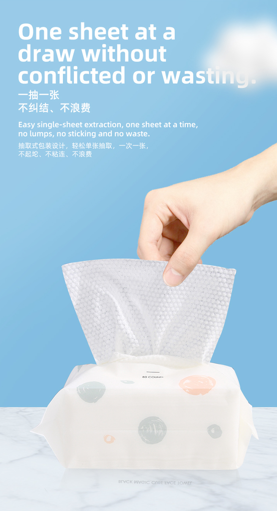 Interfold Thin Facial Cleaning Cloth (80 Count)
