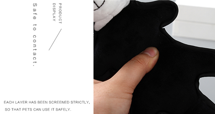 Squeaker Pat Toy for Pets (Baybeesi) (Black)