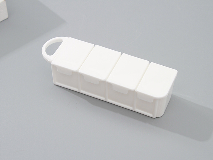 4 Compartments Pill Dispenser with Buckle