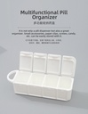 4 Compartments Pill Dispenser with Buckle