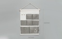 Simple Solid Color Series Hanging Storage with 7 Compartments (Gray)