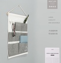 Simple Solid Color Series Hanging Storage with 7 Compartments (Gray)