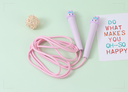 Cute rabbit sports skipping rope