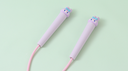 Cute rabbit sports skipping rope