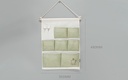 Simple Solid Color Series Hanging Storage with 7 Compartments (Green)