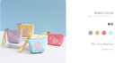 Peach Silica Gel Portable Coin Purse