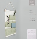 Simple Solid Color Series Hanging Storage with 7 Compartments (Green)