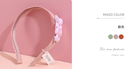 Solid Color Plaid Flower Hair Band