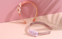 Solid Color Plaid Flower Hair Band