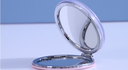 Plaid Bear Glitter Portable Round Mirror