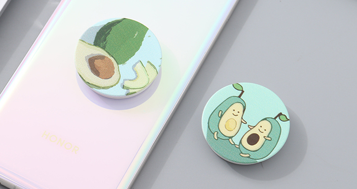 Lovely Avocado Cell Phone Grip & Stand (2 Count)