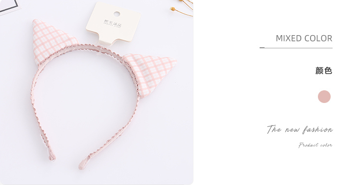 Checks Cat's Ear Hair Band