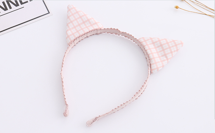 Checks Cat's Ear Hair Band