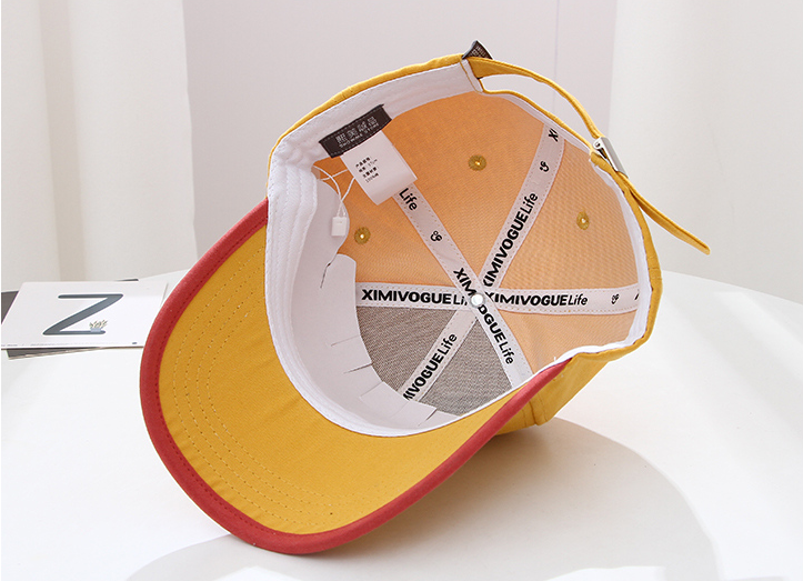 English Embroidery Baseball Cap(Yellow)