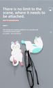 Standing & Lying Yoga Cat Soft Self-Adhesive Hook (2 Pcs)