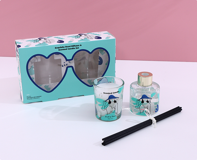Exquisite Reed Diffuser & Scented Candle Set 30ml/50g (Smell of Forest)