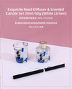 Exquisite Reed Diffuser & Scented Candle Set 30ml/50g (White Lichen)
