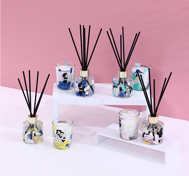 Exquisite Reed Diffuser & Scented Candle Set 30ml/50g (White Lichen)