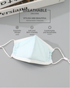 Striped Patchwork Cloth Mask for Kids – White