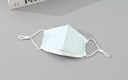 Striped Patchwork Cloth Mask for Kids – White
