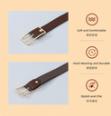 Square Buckle Belt for Women – Brown