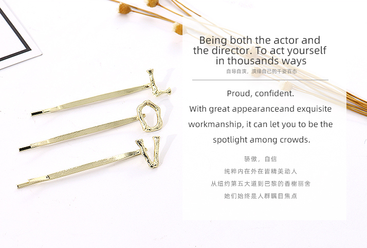 Simple Letters Bobby Pin Set