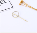 Rhinestone Inlaid Round Bobby Pin Set