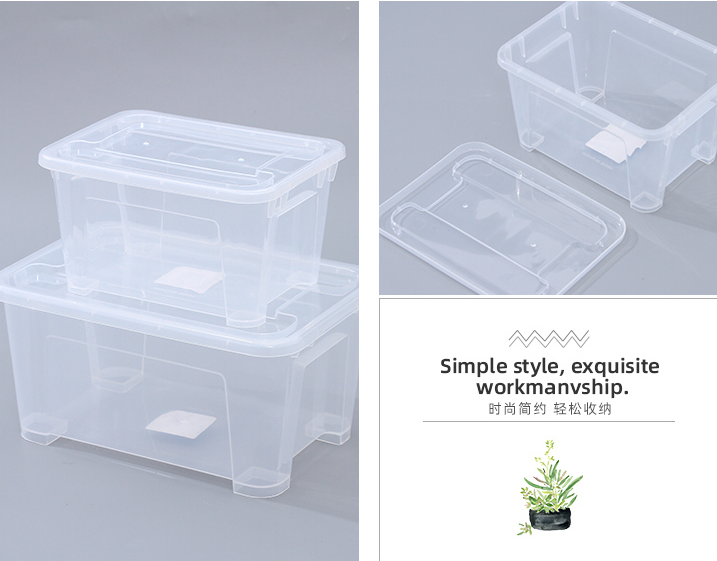 Clear Plastic Storage Box with Lid – Small