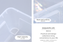 Clear Plastic Storage Box with Lid – Large