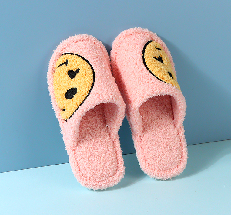 Smiling Cotton Slippers for Ladies 