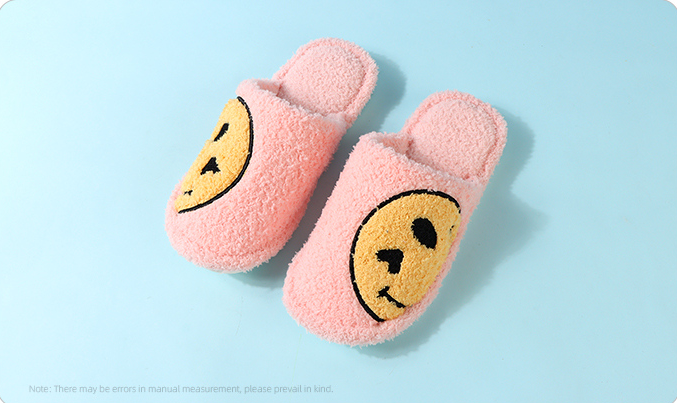 Smiling Cotton Slippers for Ladies 
