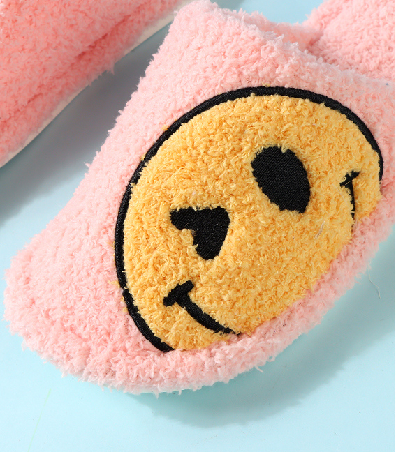 Smiling Cotton Slippers for Ladies 