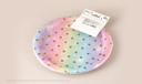 Brilliant Rainbow Dots Circular Paper Plate(6 Count)