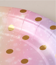Brilliant Rainbow Dots Circular Paper Plate(6 Count)
