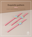 Brilliant Rainbow Star Decoration Paper Straw(12 Count)