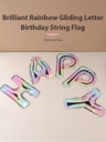 Brilliant Rainbow Gliding Letter Birthday String Flag(3 M)