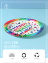 Colorful Birthday Letters Circular Paper Plate(6 Count) 2#