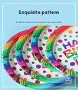 Colorful Birthday Letters Circular Paper Plate(6 Count) 2#