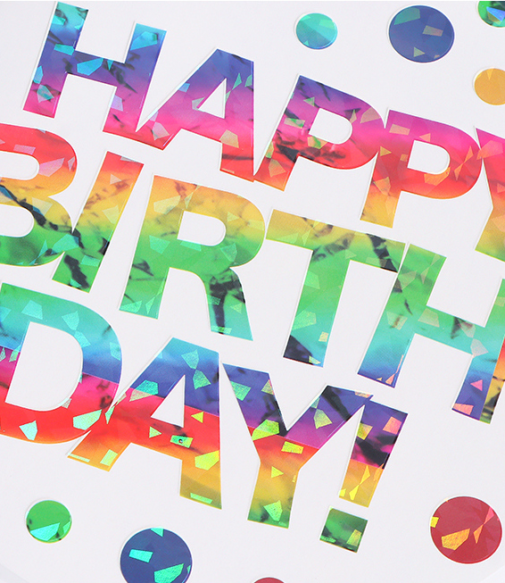 Colorful Birthday Letters Circular Paper Plate(6 Count) 2#