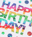 Colorful Birthday Letters Circular Paper Plate(6 Count) 2#