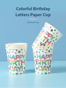 Colorful Birthday Letters Paper Cup(6 Count)