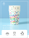 Colorful Birthday Letters Paper Cup(6 Count)