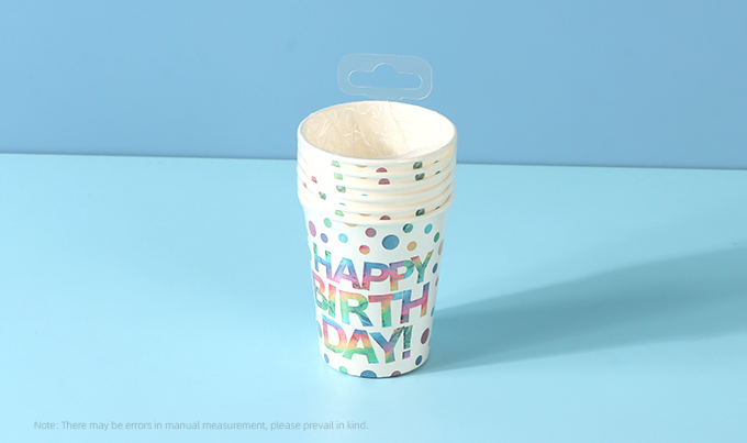 Colorful Birthday Letters Paper Cup(6 Count)