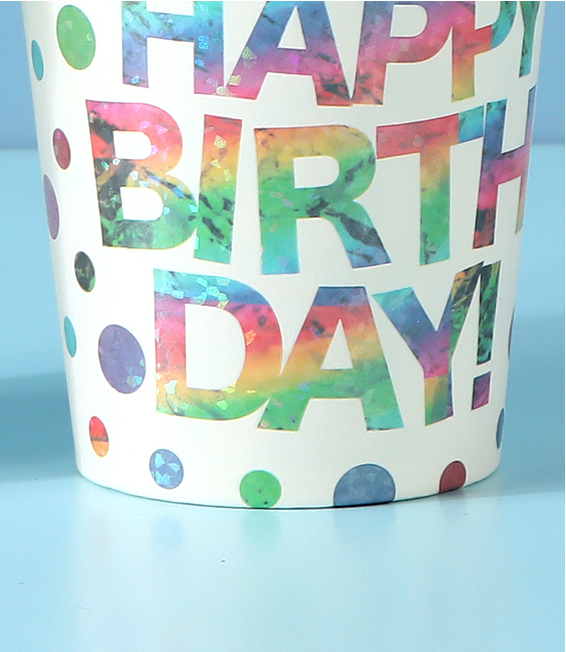 Colorful Birthday Letters Paper Cup(6 Count)